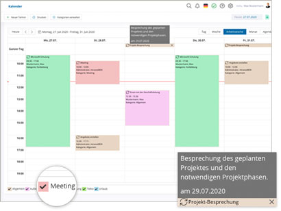 Service Portal Software Modul Kalender